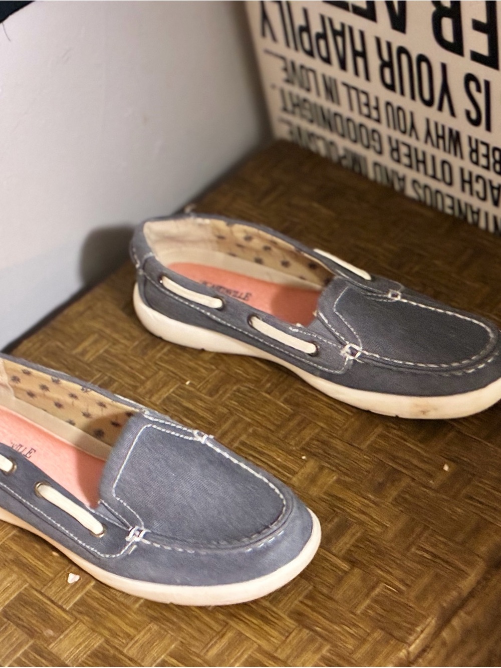 Margaritaville Blue Gray Men’s Boat Shoes